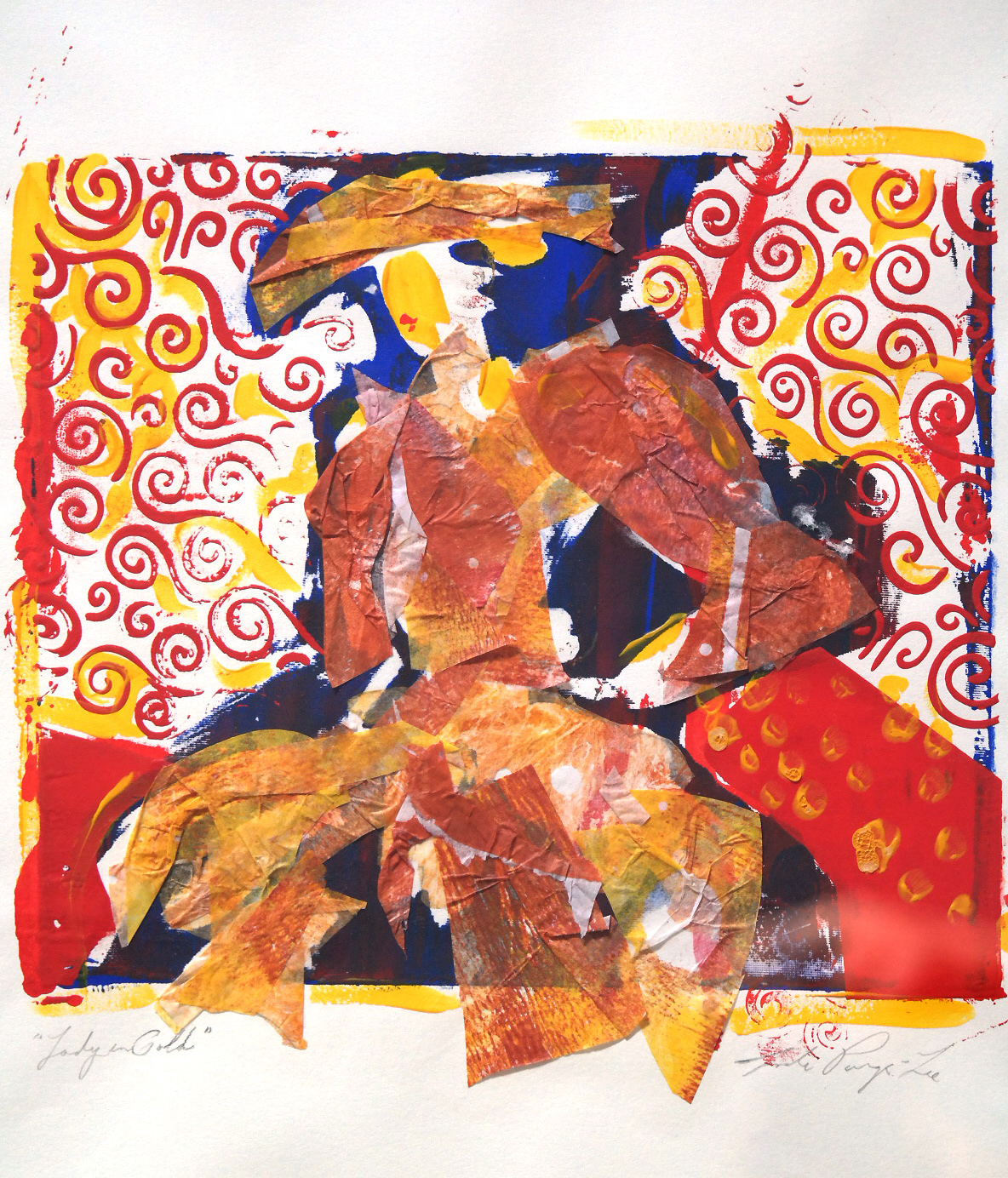 Lady in Gold - Screen Print and College